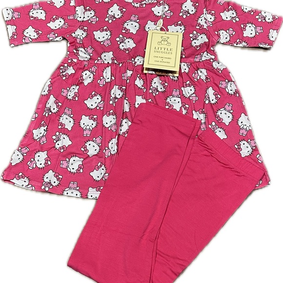 3/4T Little Snuggles Hello Kitty Peplum/Leggings